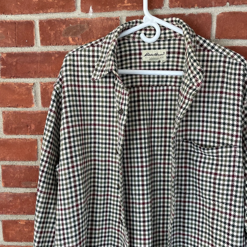 Vintage 90’s oversized thick cotton plaid  shacket